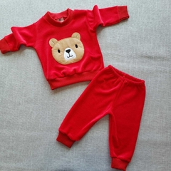 Roupa De Bebê De Plush Para O Frio Quentinho Conjunto Moletom Infantil Bordado - comprar online