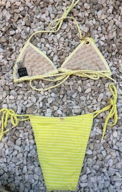 Biquini Listas Amarelo - Amir Slama - comprar online