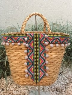 Bolsa Palha Pom Pom - Gisele Ayres