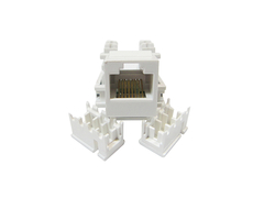 10 UN CONECTOR RJ45 FEMEA CAT5 BRANCO (KEYSTONE) - comprar online