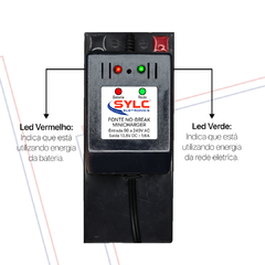 FONTE NO-BREAK 13,8VDC X 1,6A MINI CHARGER - KIT 10UN - Isamig Telecom