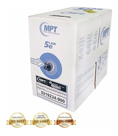 Cabo U/utp 24awgx4p Cat5e Cm (int/ext )pt 50 Metros - comprar online