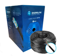 CABO DE CFTV 4 PARES PRETO CAIXA C/ 305MTS - KIT 2UN