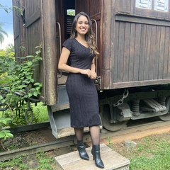 Vestido Marina (Tricô Preto) - loja online