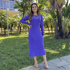 Vestido Geovana (Tricô Roxo)