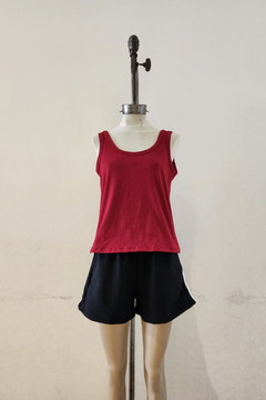 #3012 Musculosa algodon con lycra espalda abierta "Tomate"