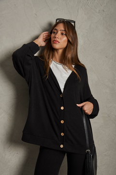 #3618 Saquito lanilla oversize ml con botones "Stan" - comprar online