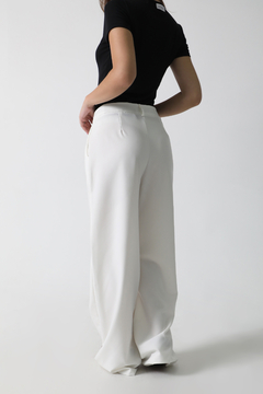 #4983 Pantalon wide leg sastrero con pinza "Pamplona" - Bluming