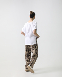 #4985 Pantalon balloon gabardina print "Etna" - tienda online