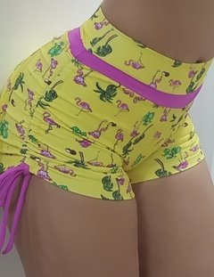 Short Empina bumbum flamingo yellow - comprar online