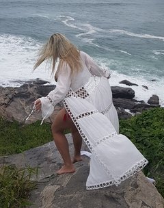 Saida de Praia luxo indian Branca - Stella Almeida