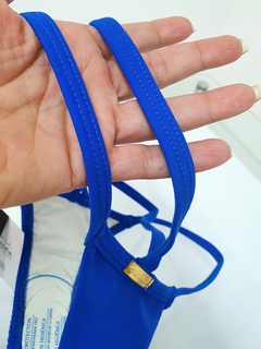 Calcinha avulsa  fio dental duas fitas azul Royal na internet