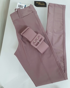 Calça Prada fit Skinny Com Cinto Rosé - comprar online