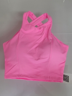 Conjunto de saia e Cropped Fitness Rosa - loja online