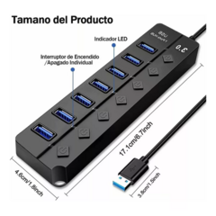 Hub de 7 Puertos Usb 3.0 - TOMACEL