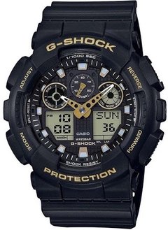 Relógio G-Shock GA-100GBX-1A9 COM DETALHES EM DOURADO