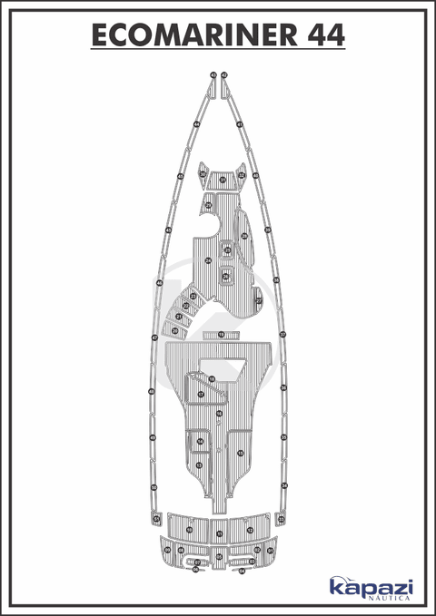 Piso-para-barco-Ecomariner-44, Tapete-para-barco-Ecomariner-44