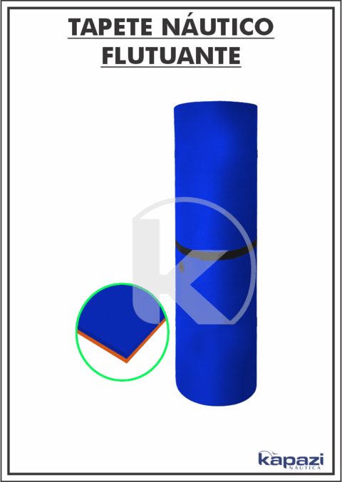 Tapete-Flutuante-Modular-Bicolor-com-Acessórios-na-cor-Azul-e-Laranja