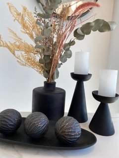 Florero Madera de sauce oscuro - tienda online