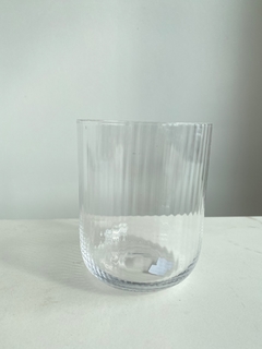 Vaso de vidrio rayas x 6 un