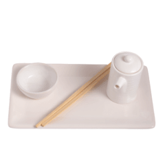 Dip/Salsera ceramica blanca (ideal salsa de soja-sushi) - comprar online