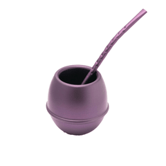 Mate adonizado con bombilla en el mismo tono (varios colores)