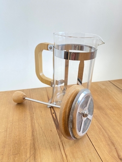 Cafetera embolo con tapa de madera 600 ml en internet