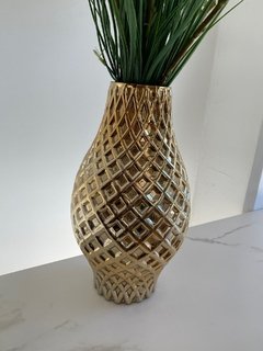 Florero dorado rombo dorado - comprar online