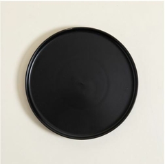 Plato negro mate en gres 26 cm diametro en internet