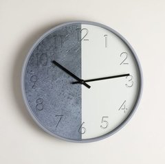 Reloj de pared combinado gris y crudo