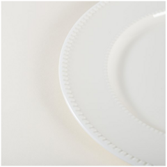 Plato porcelana blanco borde texturado