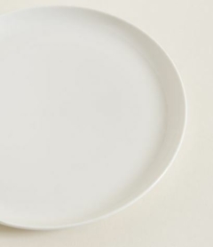 Plato postre porcelana liso 21cm - comprar online