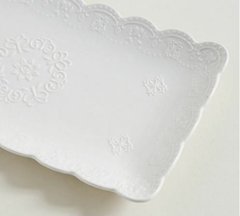 Bandeja porcelana rectangular volados LARGA - comprar online
