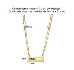 Cordão em Aço 316L com Trilho de Zircônias Deslizantes - comprar online