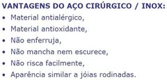 Brinco Argola Em Aço Cirúrgico 316 L Diâmetro 5,5 Cm na internet