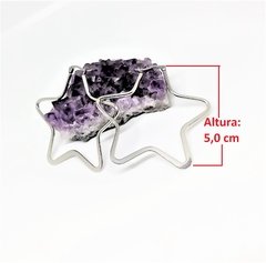 Brinco Argola em Aço no formato de Estrela com Fecho Italiano. Altura: 5,0 cm. - comprar online