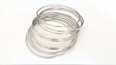 10 Pulseiras Rígidas 2mm Polidas Aço Inox Cirúrgico 316 L - loja online