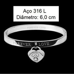 Pulseira Em Aço Cirúrgico 316l Vovó Avó Amor Eterno - comprar online