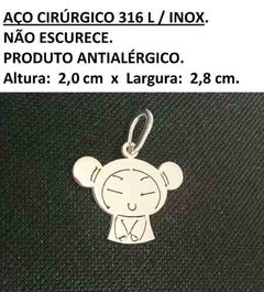 Pingente Em Aço 316l Inox Pucca Chapa Grossa Corte A Laser