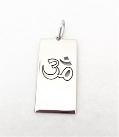 Pingente Mantra Aum Om Yoga Reiki Aço 316l Inox Corte Laser - loja online