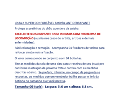 Sapato Antiderrapante Botinha Para Cachorro Tamanho 05 - comprar online