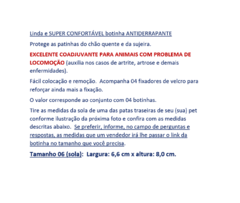 Sapato Antiderrapante Botinha Para Cachorro Tamanho 06 - Cher Smith Semijoias de Aço