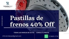 Pastillas de freno. Para todas las marcas de vehiculos. Consulte por la que necesita. Envios a todo el pais