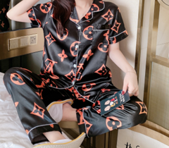 Pijama feminino Cetim manga curta