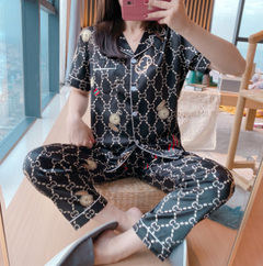 Pijama feminino Cetim manga curta na internet