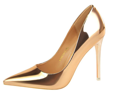 Sapato de Noiva Scarpin Dourado Verniz