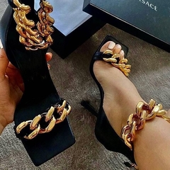 Sandália corrente dourada Medusa Chain - comprar online