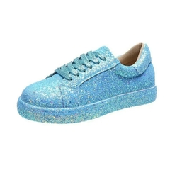 Tênis mulher comemore sapato plataforma casual tênis feminino brilhante bling prata primavera bonito respirável sapatos vulcanizados (2) na internet