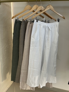 Pantalón lino italiano %100 - tienda online