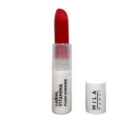 Labial vitamina flash shimmer tono rojo cereza - MILA (art 1521-02)